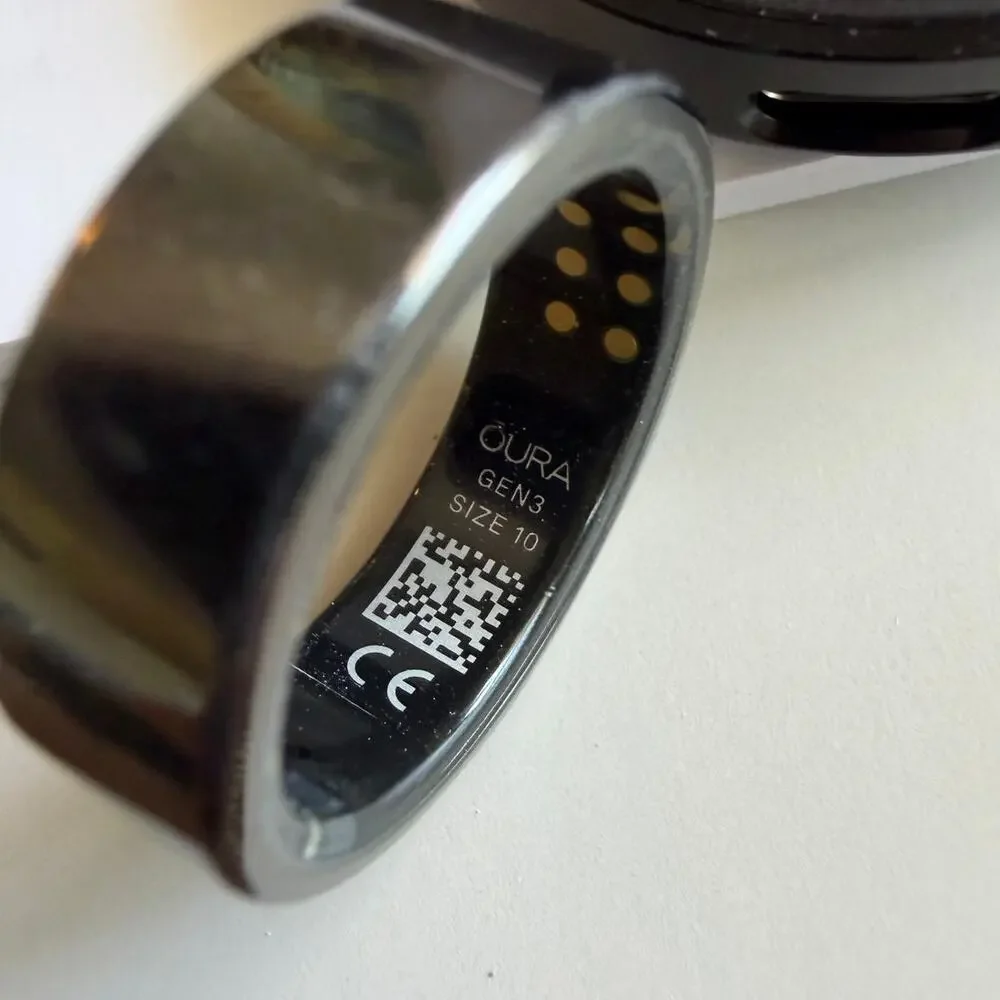 Oura Ring Generation 3 Activity Tracker Heritage Style Black Size 10 - Picture 7 of 11
